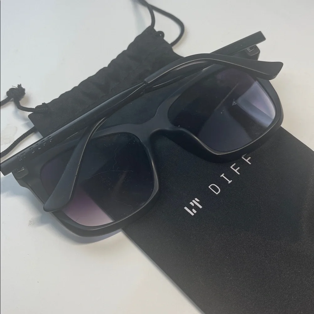 Diff Sunglasses Hailey matte black EUC